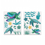 2 tk Rohelise muru merikilpkonna kleebis PVC eemaldatav vannitoa merikilpkonna seinakleebis