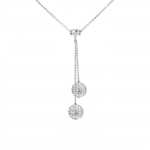 LOVA LOLA VAN DER KEEN - Collier Toi et Moi - Joaillerie Prestige - Diamant de Synth&egrave;se - Argent Massif 925 Milli&egrave;mes - Bijou Femme