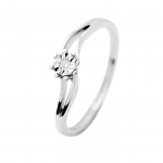 Diamond Lane &ndash; Prestige Jewelry Solitaire s&otilde;rmus &ndash; 0,15 Ct teemandid &ndash; valge kuld 58 valge