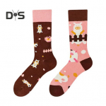 1 paar talvemultika sokid As&uuml;mmeetriline loomade tr&uuml;kkimine Kuhjatud sokid Keskmise toruga s&auml;&auml;re sokid Sport Kodur&otilde;ivad Sokid Venivad jalatsid k&otilde;ndimiseks s&ouml;rkimiseks One Size Cat