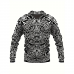 Vintage meeste kapuutsiga dressipluus Viking Hara 3D tr&uuml;kiga kapuuts v&auml;litingimustes pikkade varrukatega mood T&auml;navar&otilde;ivad Suurem&otilde;&otilde;tmeline kapuuts Meeste r&otilde;ivad S