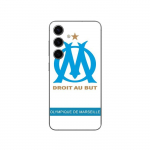 Coque Samsung Galaxy S24 plus logo om olympique de marseille blanc Fond Maniacase