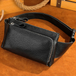 Meeste ehtsast nahast vintage v&ouml;&ouml;kott, &otilde;li vahatatud veisenahast vargusvastane rinnakott mobiiltelefoni rinnakott must