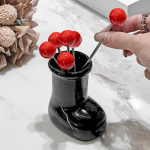 J&otilde;ulusaapad Puuviljakahvli komplekt Luksuslik roostevabast terasest v&auml;ikese kahvliga puuviljam&auml;rgiga magustoit kooki kahvliga lauaarvuti kodukaunistused