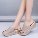 Moodsad Sandaalid Kristallidega Kingad Naistele V&auml;ljas Naiste Sussid K&otilde;rgendatud Ehted Pulmad Rhinestone Slaidid Mugavad ja Elegantne Eva King 39