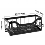 Isevoolav Valamu Riiul K&ouml;&ouml;gi N&otilde;udepesu&scaron;vammi Hoidja Roostevabast Terasest Valamu Korraldaja Seinale Paigaldatav Seebi N&otilde;rutus Hoiuriiul