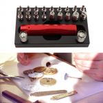 Watch Crown Tube Remover Tool Set with handle, Multipurpose Stainless Steel for Watchmaker