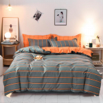 Oranž Roheline Tekikott Komplekt Voodipesukomplekt 3 tk, Moodsa Mustriga Tekikomplekt Topelt King Queen Voodile 1 Tekikott 2 Padjap&uuml;&uuml;ri EU Single-135x200