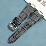 12MM Tissot PRX seeria T137410A T137410 jaoks H&otilde;bedane liblikpand + Ehtne nahk kumer ots K&auml;ekella rihm Rihm K&auml;ev&otilde;ru T137 jaoks must