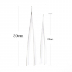 H&otilde;bedane roostevabast terasest pikad toidutangid, sirged pintsetid, k&ouml;&ouml;git&ouml;&ouml;riist Sliver 25cm