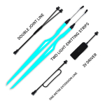 Mootorratta kiiver &ouml;&ouml;valgus s&otilde;idusignaal EL riba vilkuv vastupidav komplekt mootorratta kiivri riba LED riba helkur k&uuml;lm tuli taevasinine v&auml;rv