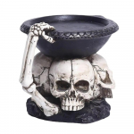 Uus uudne vanaaegne k&uuml;&uuml;nlajalg Resin Terror Three Ghost Head k&uuml;&uuml;nlahoidja luust k&uuml;&uuml;nlajalg Avaleht must