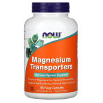 NOW Foods, Magneesiumi transpordijad, 180 taimetoitlast kapslit