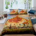 Suudluse Mustriga Tekikottide Komplekt Abstraktne &Otilde;limaal Tekikott Moodne Disain Mikrokiust Voodipesukomplekt 3 tk Armastajatele EU Single(135x200cm)