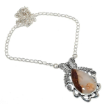 Boulder Chrysoprase Handmade 925 Sterling Silver Jewelry Necklace 18 s3o17