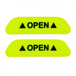 Auto avatud ust peegeldav hoiatuskleebis Auto p&otilde;rkerauad AVATUD helendav kleebis Auto v&auml;lise salongi helkuri kokkup&otilde;rkevastane kleebis 2pcs punane