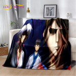Anime Gintoki Kagura Gintama pehme pl&uuml;&uuml;sist tekk, flanellist visketekk elutuppa, magamistuppa, voodile, diivanile, piknikukate, lastele 30x40in gray