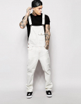 Meeste Slim Fit Valged Denim Tunked - Euroopa ja Ameerika stiil XL