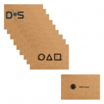 M&auml;ng Kalmaaripeo kutsekaart ruudukujuline kolmnurkring V&otilde;istluskaardim&auml;ng Cosplay Anime Survival teemaline m&auml;ng Halloweeni uusaasta s&uuml;nnip&auml;evapidu 10pcs