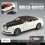 1:24 Rolls-Royce Dawn automudeli simulatsioon sulamist kabriolett sportauto heli ja valgusega tagasi t&otilde;mmatav m&auml;nguauto poiss kingituste kollektsioon kaunistused valge