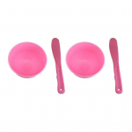 2 tk Silikoonist N&auml;omaski Segamiskauss koos Pulkadega Naised DIY N&auml;osavi Segamiskauss Professionaalne Kodu Salong Ilu Nahahooldus Segamisriistade Komplekt roosa