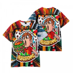 10 v&auml;rvi Funny Burgerpommes ICrimax Cartoon T-s&auml;rk Lahe naiste Meeste T-s&auml;rk O kaelusega Casual Unisex Streetwear Mood Laste T-s&auml;rk XXS