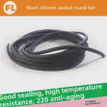 Must silikoontihendusriba: L&auml;bim&otilde;&otilde;t 1&ndash;14 mm, k&otilde;rge temperatuurikindel, veekindel, &otilde;likindel, tahke &uuml;mmargune puhver. 1.5mm diameter must