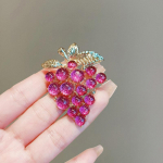 Kerged Luksuslikud Viinamarjast prossid Naistele T&uuml;drukutele Elegantne temperament, puu-korsa-&uuml;likonnan&otilde;elad Peor&otilde;ivad Aksessuaarid Kingitused