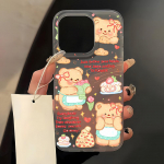 Mobiiltelefoni&uuml;mbrised iPhone 11 13 15 Pro Max 12 14 Pro Max &uuml;mbrisele iPhone 16 15 Plus 13 Pro 12 j&auml;&auml;tunud tekstuuriga maalitud koomiksililled iPhone 11 valge