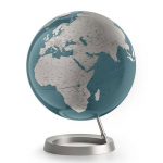 Globe terrestre design - LOFT ATTITUDE - Bleu argent - PVC et aluminium