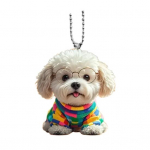 Armas kutsika ripatsiga autopeegel, rippuv ornament, akr&uuml;&uuml;list koera v&otilde;tmehoidja j&otilde;ulupuu kaunistus