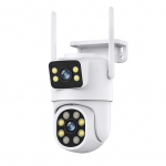 Kahe objektiiviga kaamera WiFi 3MP 3MP HD-pilt Veekindel juhtmevaba turvakaamera sise- ja v&auml;listingimustesse