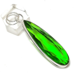 Natural Peridot Gemstone Handmade 925 Sterling Silver Jewelry Pendant 2.01 r0r07