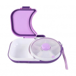 P&ouml;&ouml;rlev suupistekonteiner kaanega, keerutatav komplekt, kaasaskantav kommikarp lastele, kommilaud, melonitaldrik, suletud suupistekarp kodu, kontori, kooli, pikniku jaoks sinine