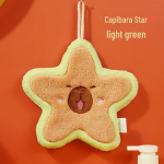 Star Capybara laste k&auml;ter&auml;tik &ndash; paks, imav tikandiga korallifliis 20x20 cm helekollane v&auml;rv