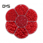 5600 tk Poolringikujulised Faux P&auml;rlid Lamedap&otilde;hjalised Helmed Lahtiselt Hoiukarbiga Segasuuruses V&otilde;lts P&auml;rlhelmed K&auml;sit&ouml;&ouml;ks Ise-tehtud K&uuml;&uuml;nemaal Telefoni Kaunistamiseks tumesinine v&auml;rv