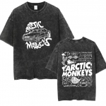 Retro Rock Arctic Monkeys Muusikaalbumi Graafiline T-s&auml;rk Meeste Vintage Pesuga &Uuml;lem&otilde;&otilde;duline L&uuml;hikeste Varrukatega T-s&auml;rk S