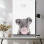 Skandinaavia minimalistlik seinakunst Puhutav kummij&auml;nes elevant kaelkirjak l&otilde;vi rebane plakat Prindi Kodu Magamistoa Elutoa sisustus 20x30cm