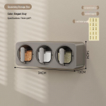 Seinale paigaldatav k&ouml;&ouml;gi maitseainekarbi komplekt: K&otilde;rgekvaliteediline soola, MSG ja maitseainete hoidla Moisture-Proof Compartment