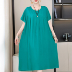 Suures suuruses elegantsed kleidid naistele vabaaja l&uuml;hikeste varrukatega vintage pikk kleit 5XL