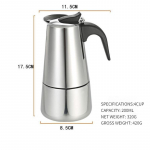 Roostevabast terasest kohvipott Espresso Mocha pott v&auml;ikese elektripliidiga Kaasaskantav kodune kohvit&ouml;&ouml;riistade komplekt