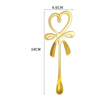 3D vibus&otilde;lme s&uuml;damekujuline mini kohvilusikas tee magustoit rippuv lusikas kuldne h&otilde;belusikas roostevabast terasest s&ouml;&ouml;gin&otilde;ud