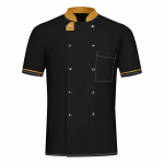 Chef's Jacket Chef Uniform Men's Women's Short Sleeve Cotton Kitchen Chef Jacket Costume Restaurant el Cafe Chef Coat M must