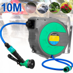 10M Voolikurull Kompaktne Aia Auto Automaatne Tagasit&otilde;mbumine Pihustusotsik Automaatne Rull Pihustusotsikuga 31X28cm