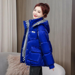 L&auml;ikiv udusulepuuvillane naiste uus talvemood sissej&auml;etav l&uuml;hike l&uuml;hike v&auml;ike disain mantel XXL must