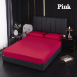 100% veekindel puuvillane elastsete ribadega lina, libisemiskindlad reguleeritavad madratsikatted &uuml;hele kaheinimesevoodile, 150/180/200 cm Sheet 80X200x30cm roosa