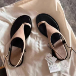 Moodsad Vintage Lamedan&auml;olised Herringside Sandaalid Naistele 2025 Uus Suvepuhkus Rooma Sandaalid ja Sussid V&auml;ljas Kandmiseks 35 khaki