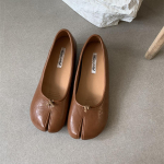 Mood Bailamos T&auml;iesti Uued Split-varvastega Balleriinad Tabi Ninja Naiste Vabaajajalatsid Naine Slip-on Mokassiinid Pehme Tald Mokassiinid Mujer 35 pruun