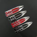2 tk x Metallist GTD GLI GTI R K&uuml;lgtiiva Embleem Kleebis sobivaks G-OLF 5 6 7 MK7 MK4 MK5 MK6 Autode Styling Tarvikud GLI logo must