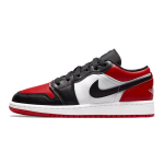 Air Jordan 1 Low GS Bred Toe Laste tossud Gym-Red White Black 553560-612 38.5